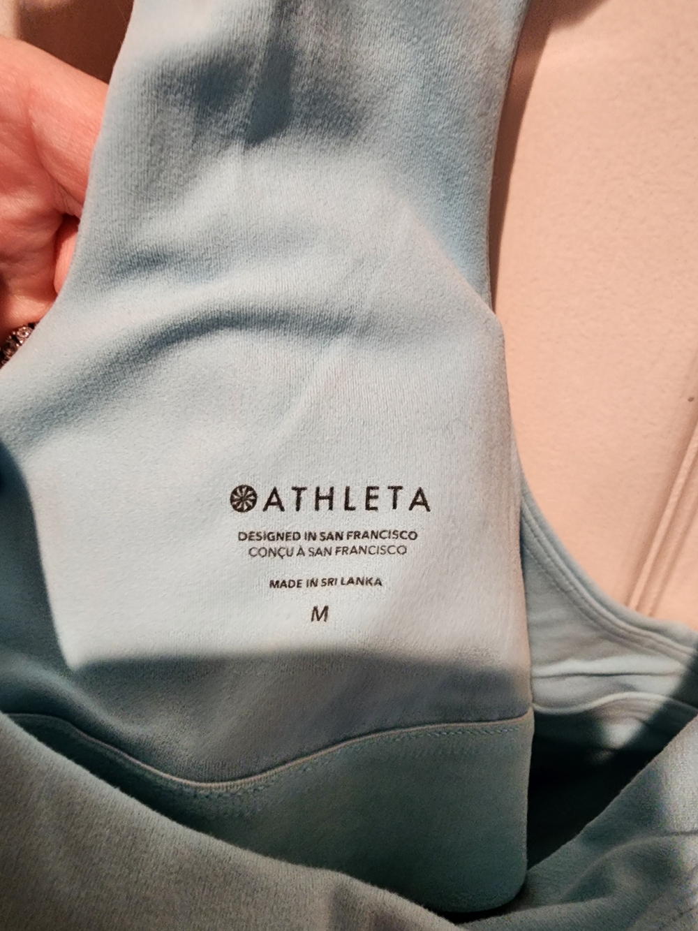 Athleta Light Blue Purpose Crop Sports Bra D-DD - Picture 3 of 3